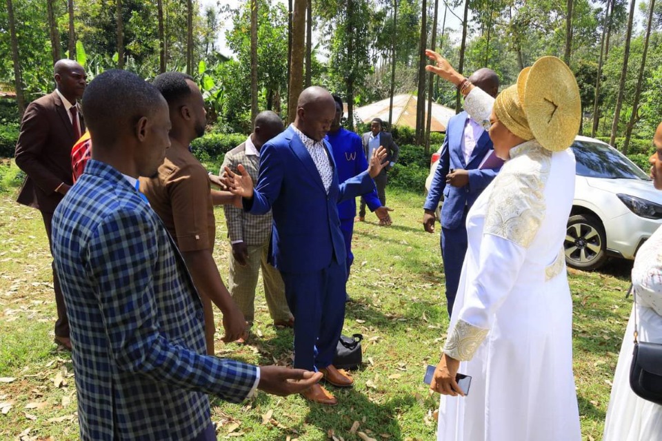 Family baptism celebration